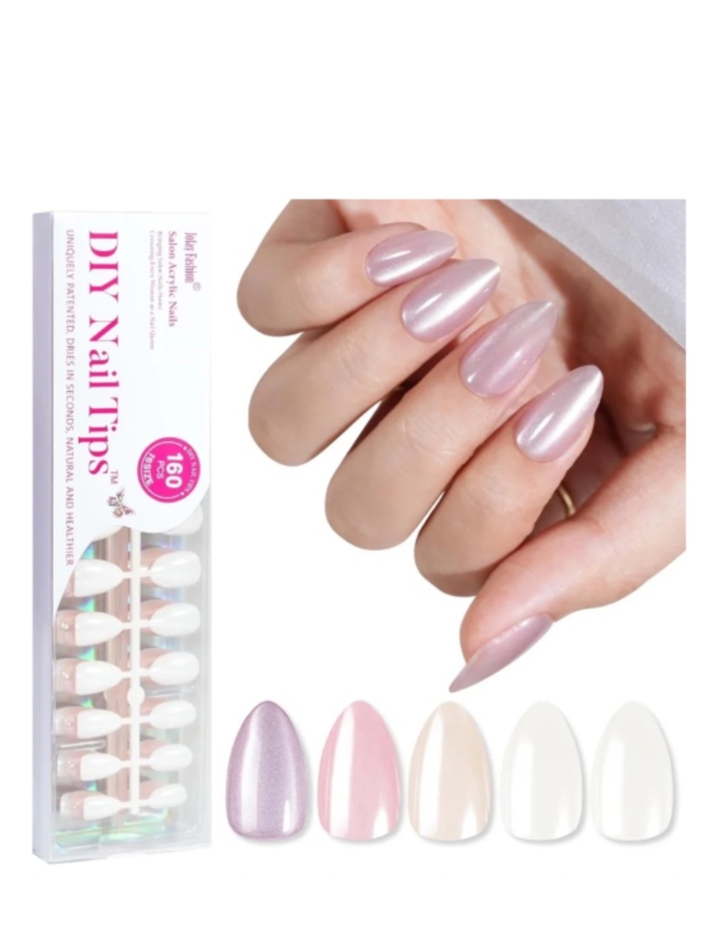 Glazed Pastel Short Almond Press-On Nails